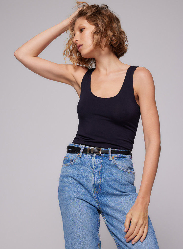 Miniature : MAJESTIC - DEBARDEUR VISCOSE ELASTHANE - Marine