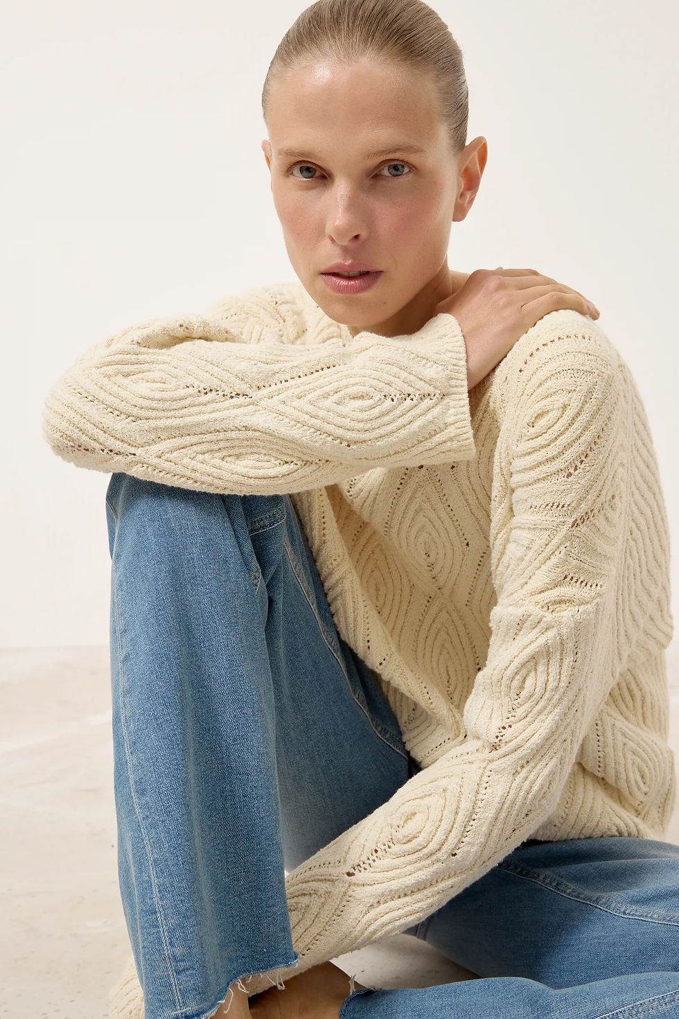 Miniature : CLOSED - PULL A COL ROND EN COTON BIOLOGIQUE