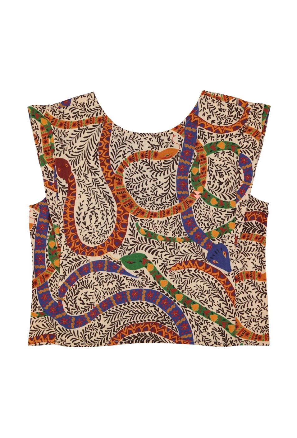 SISTERS DEPARTMENT - BLOUSE SANS MANCHE IMPRESSION SERPENT