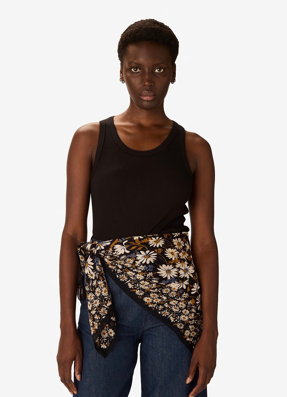 Miniature : INOUITOOSH -  Carré 100 Coton FAUST - NOIR