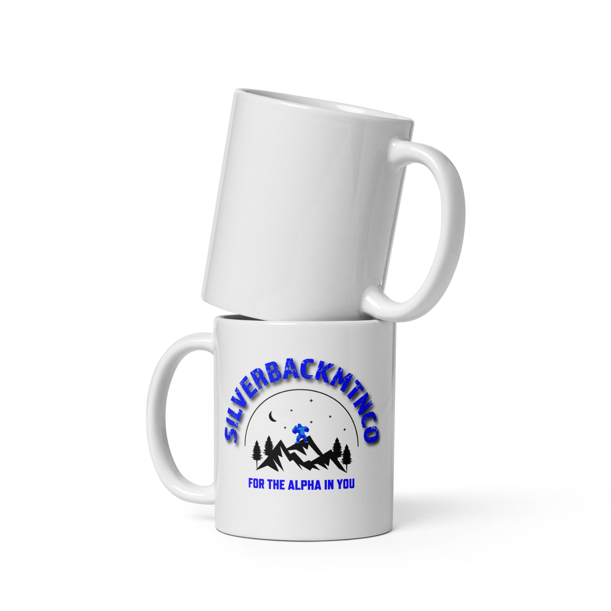 White glossy mug