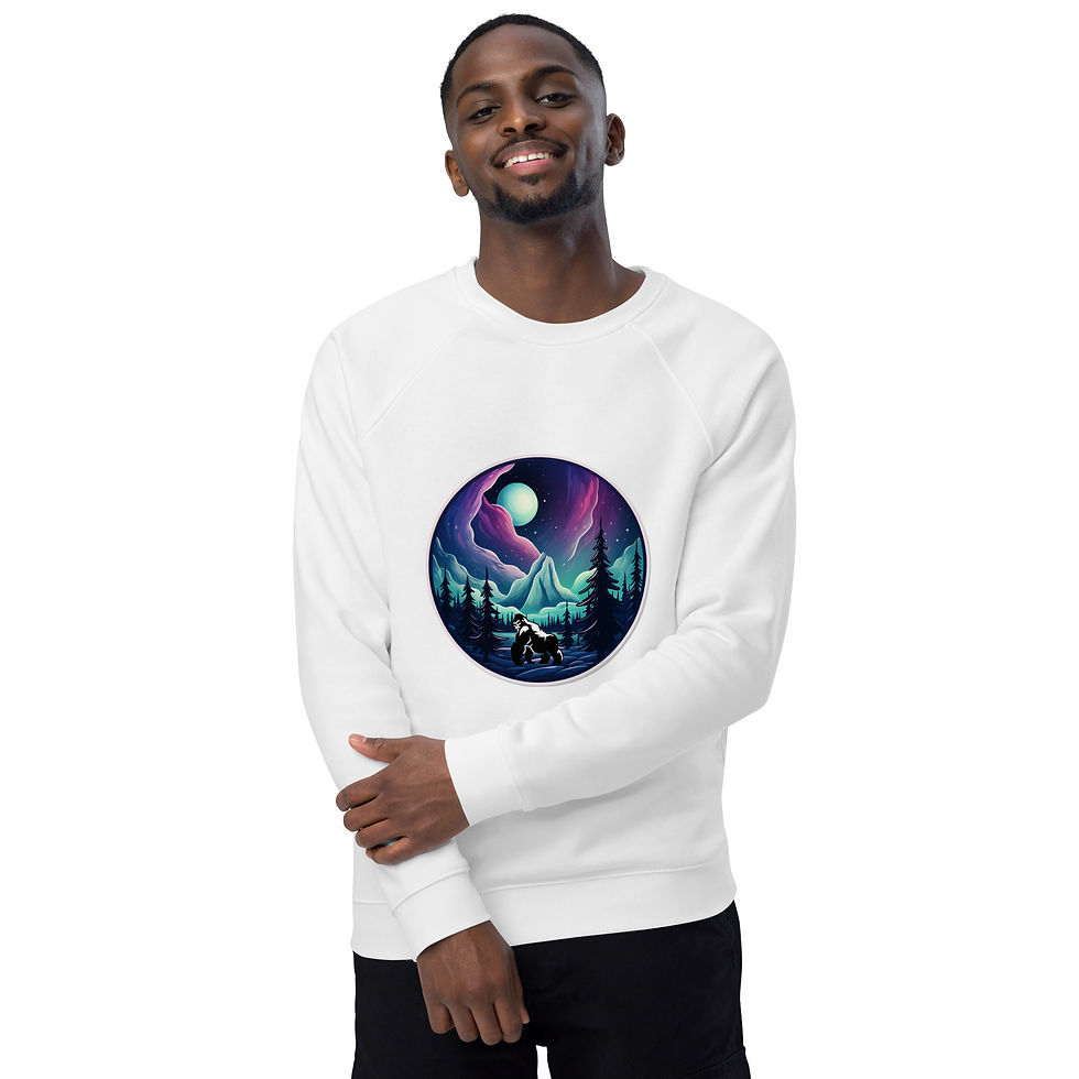 Thumbnail: Unisex organic raglan sweatshirt