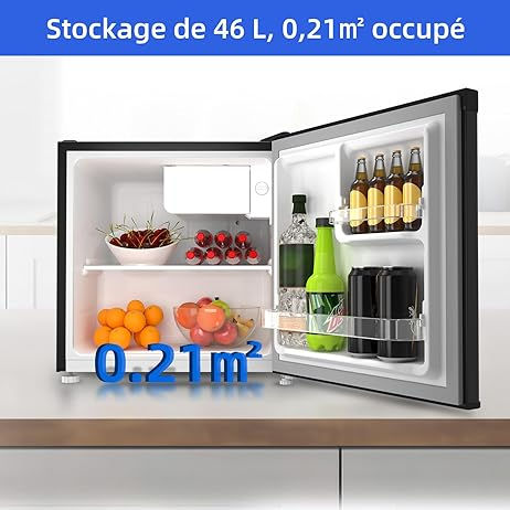 Miniatura: CHIQ Mini réfrigérateur 46L, Réfrigérateur de table avec porte-bouteilles
