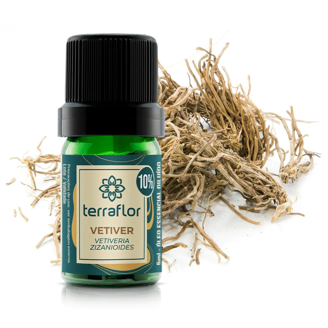 Óleo essencial  Vetiver 5ml – Diluído a 10% terra-flor