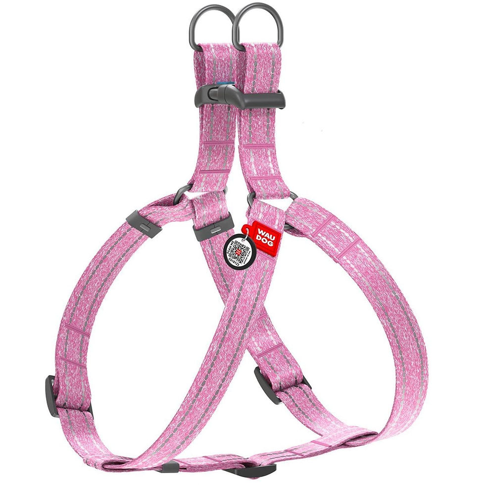 Thumbnail: Pink Cotton Dog Harness Soft Eco Friendly Adjustable for Large Dogs L Size