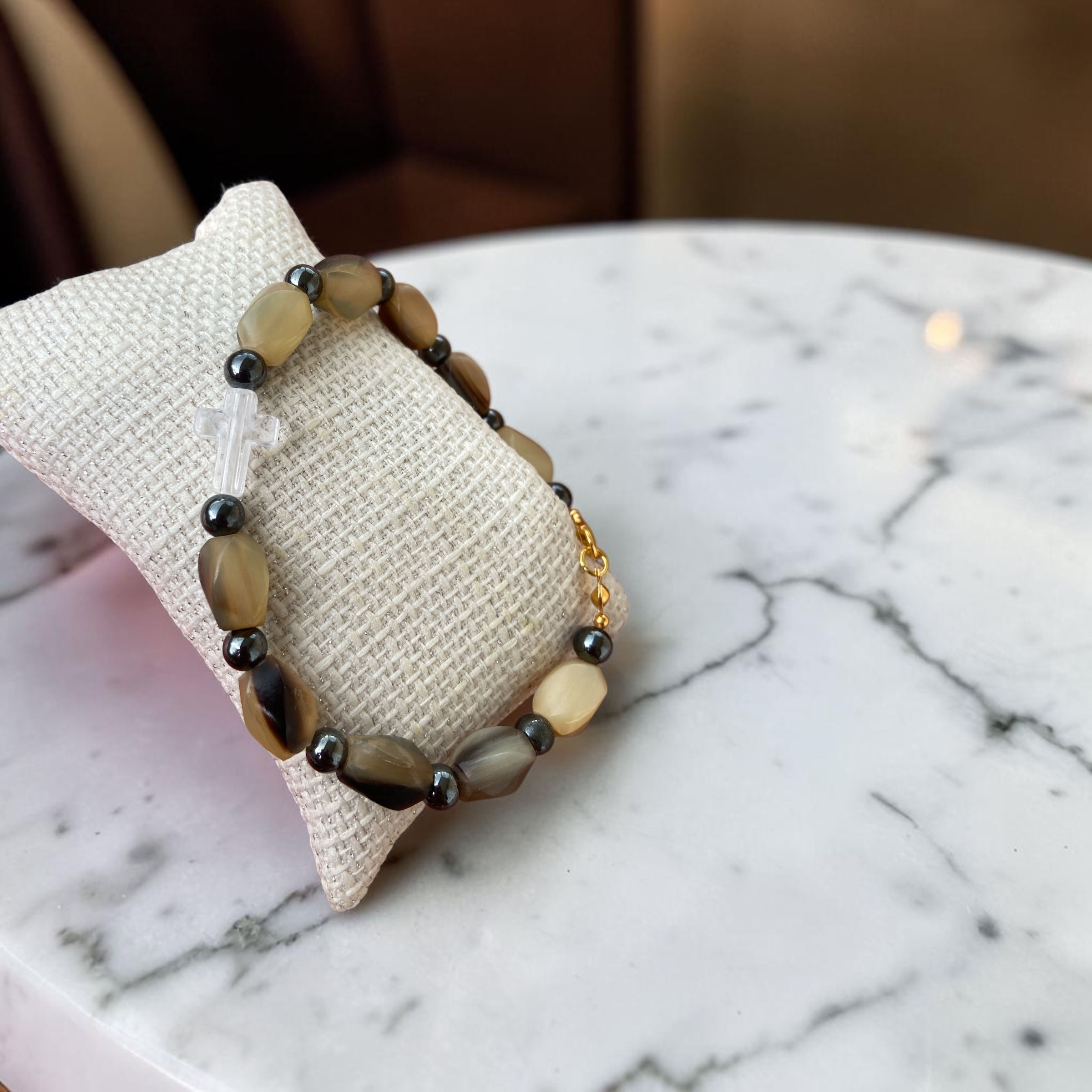 Bracelet "Croix transparent"