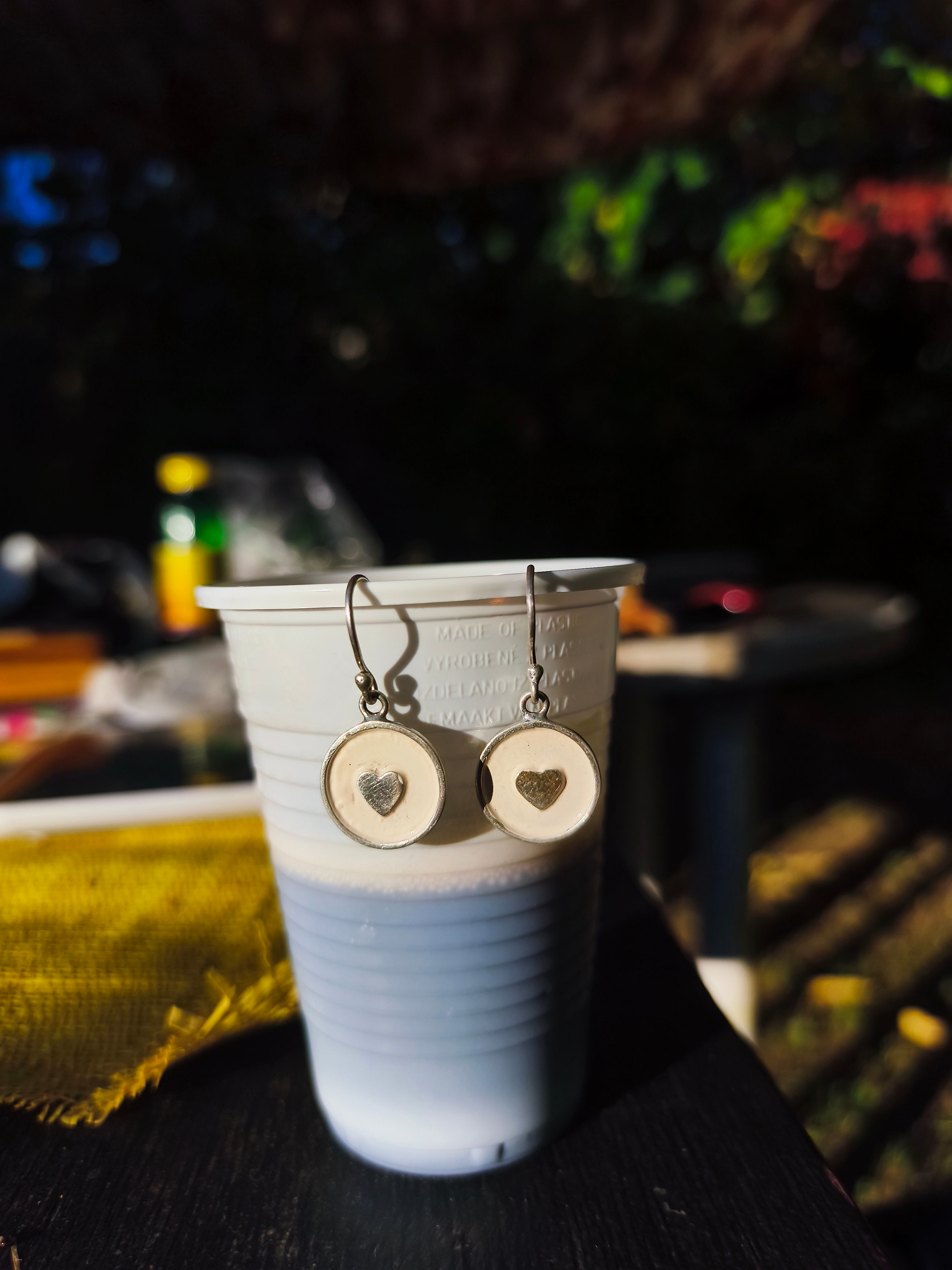 Nacre et argent Coeur léger