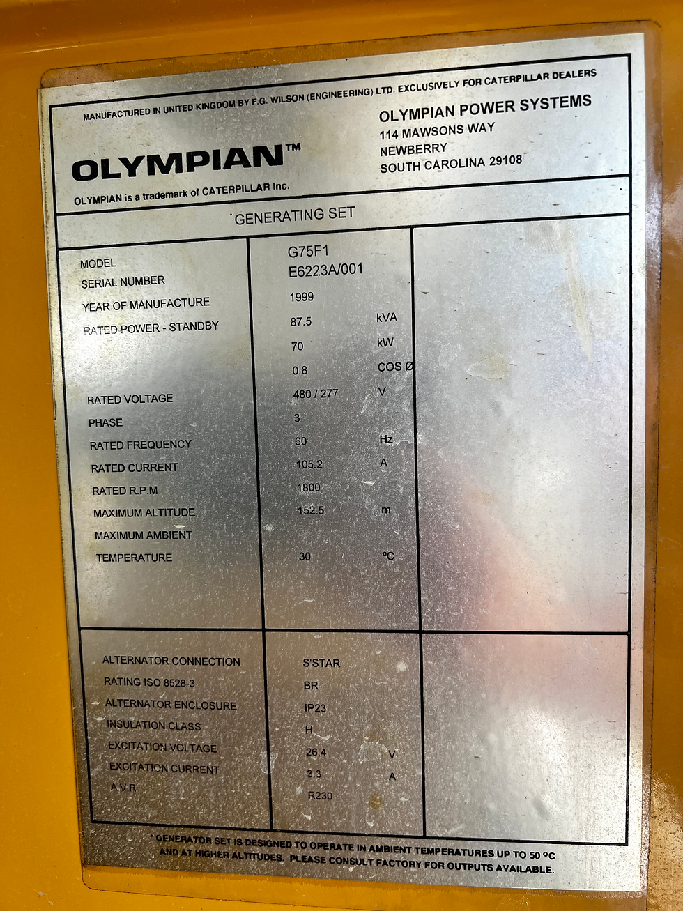 Thumbnail: OLYMPIAN 75KW 120/240V GENERATOR