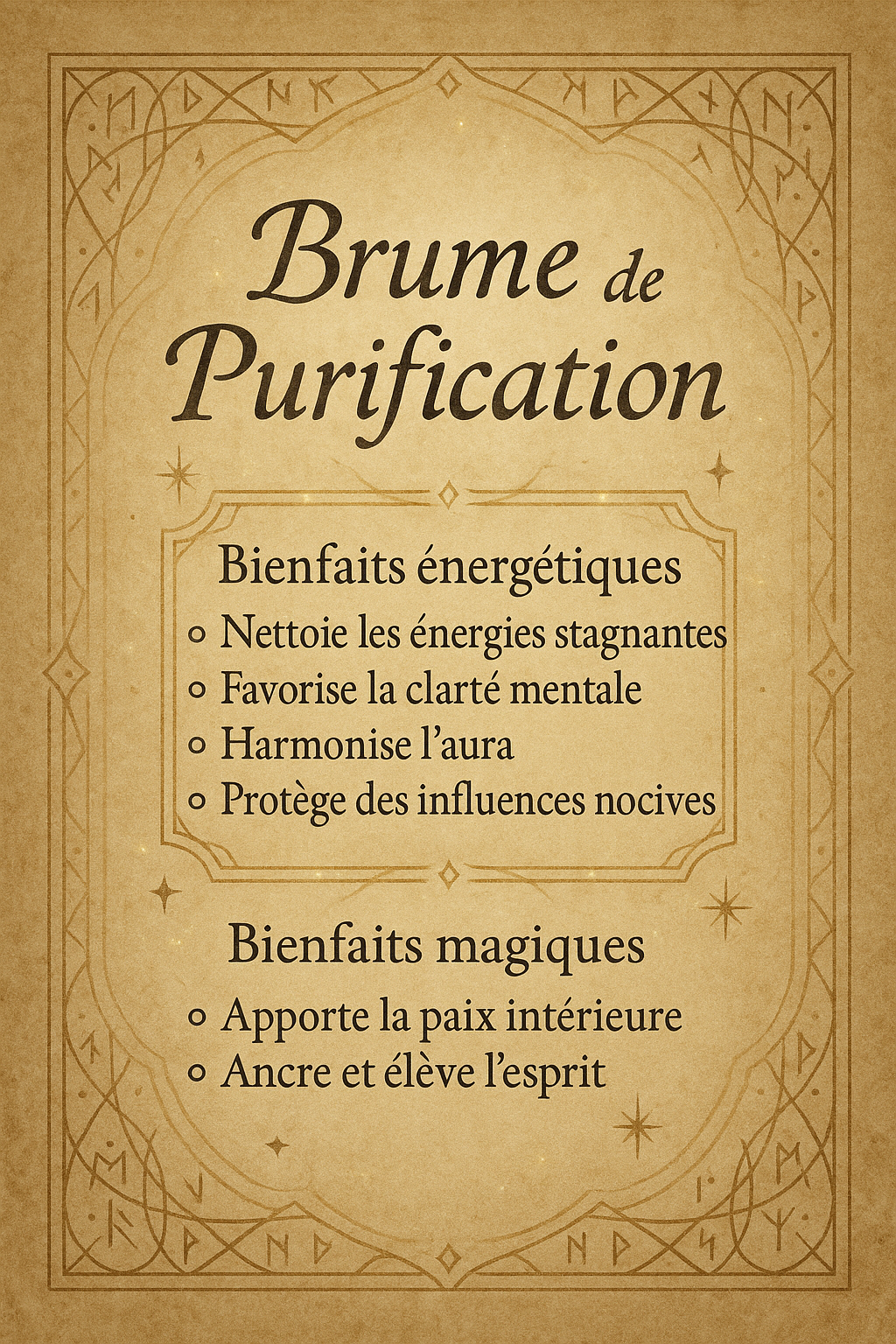 Brume de purification 