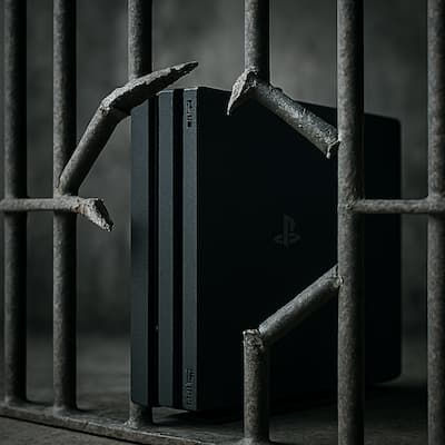 A PS4 Pro breaking out of jail