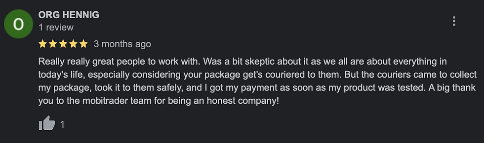 MobiTraderSA Google Review by Org
