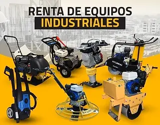 Banner publicitario de renta de equipos industriales de PS Nicaragua