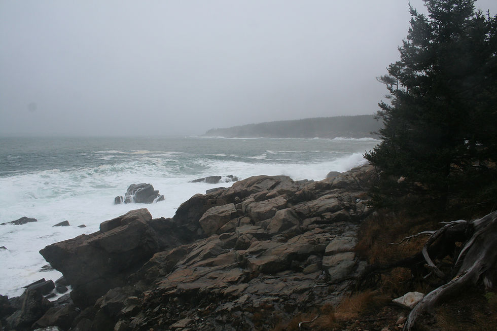 Ocean surf at Acadia National Park