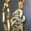 Thumbnail: Obsidian Snake Necklace: Bone & Pearl Chain