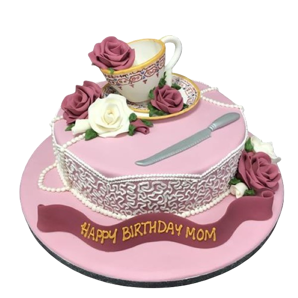 A stylish vintage cup and saucer cake perfect for a tea party event, featuring intricate details and elegant design.