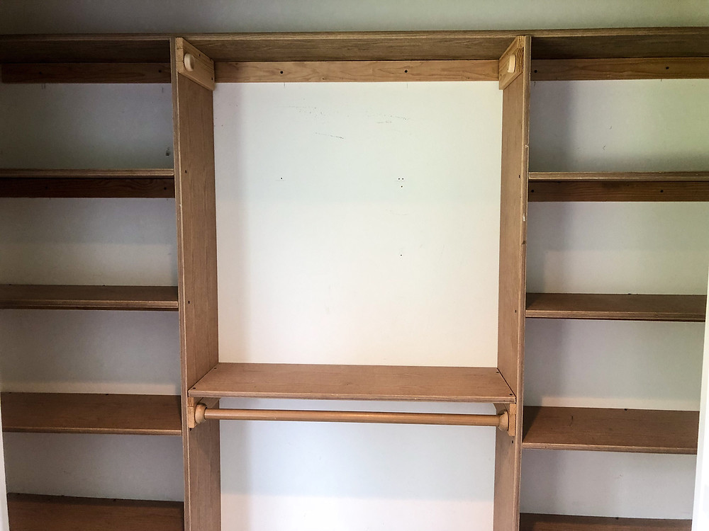 unpainted closet
