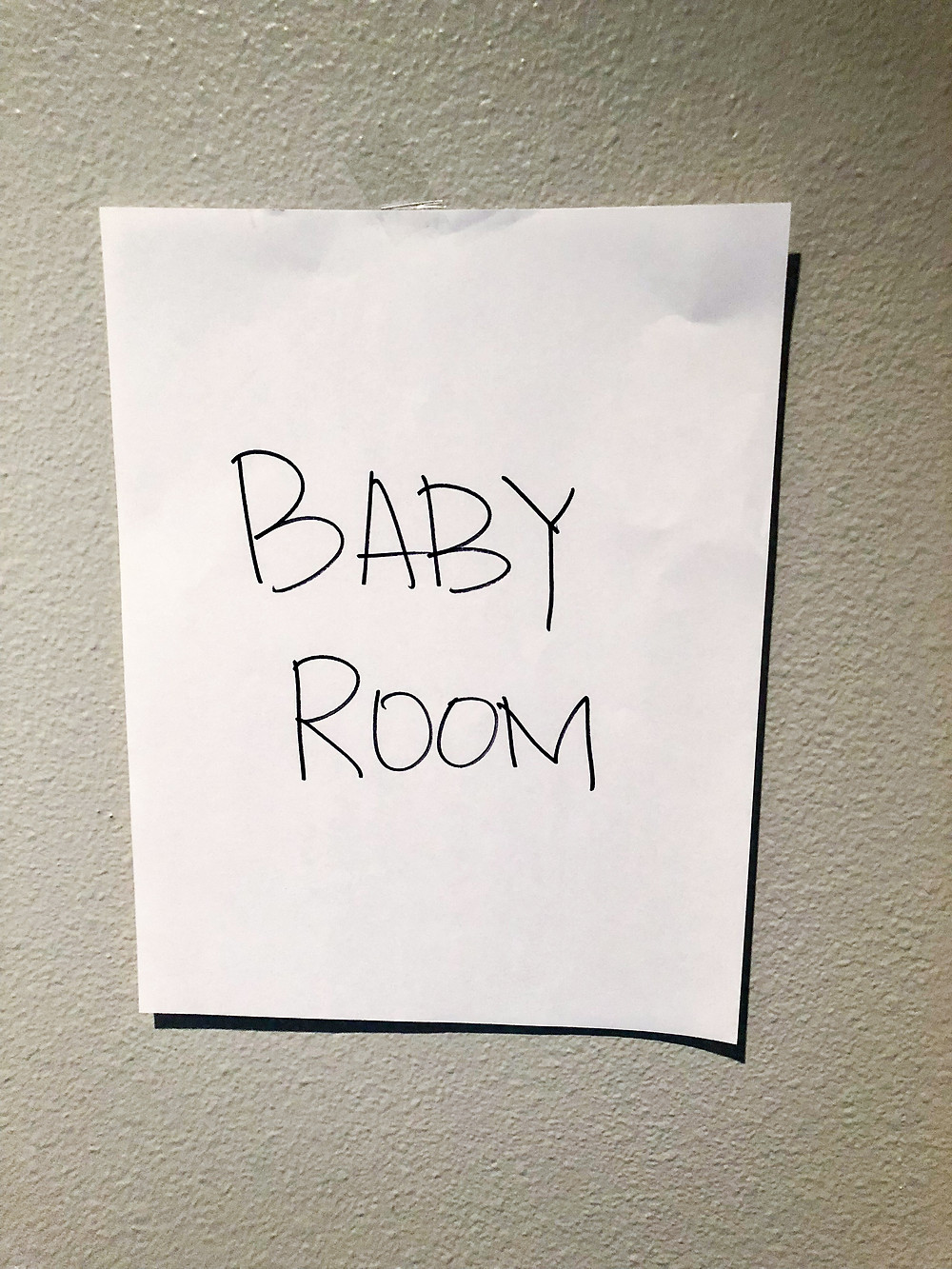 sign outside of door