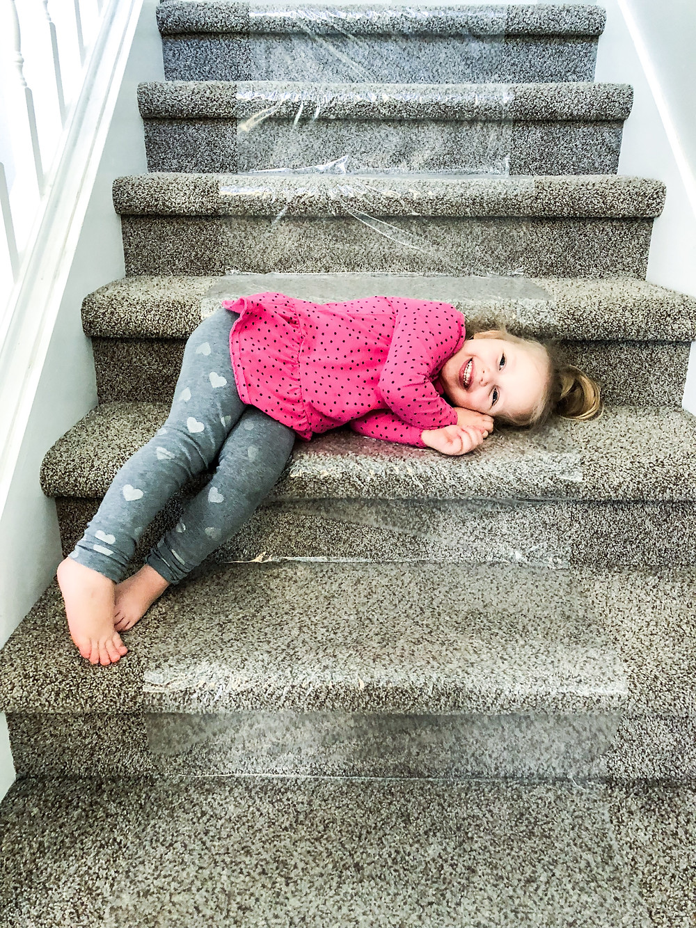 carpet film on stairs