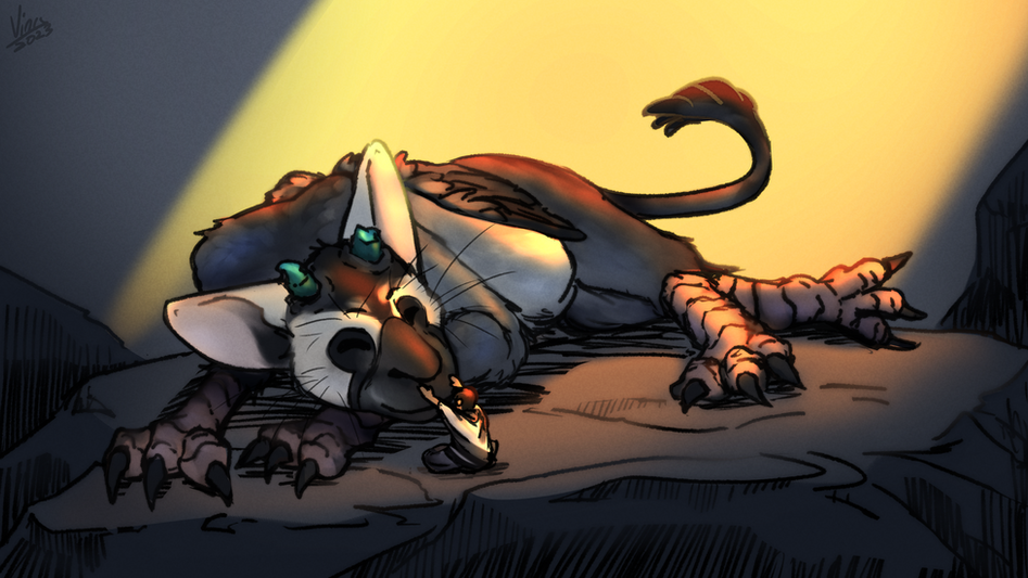 Fan art for the game The Last Guardian featuring Trico and The Boy.