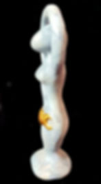 Statue de la Déesse Mère, Déesse avec triple lune, pour autel  Statue en resine de 18 cm, peinte à la main