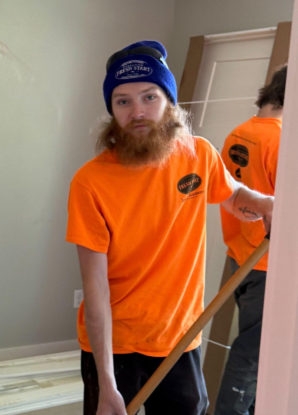 Devin working on a job site.