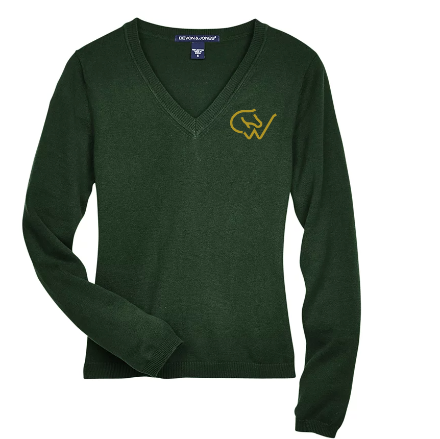 LADIES CWHBA V-NECK SWEATER