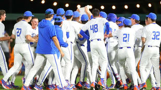 Down to their last strikes, Gators rally past Mississippi State, 7-6