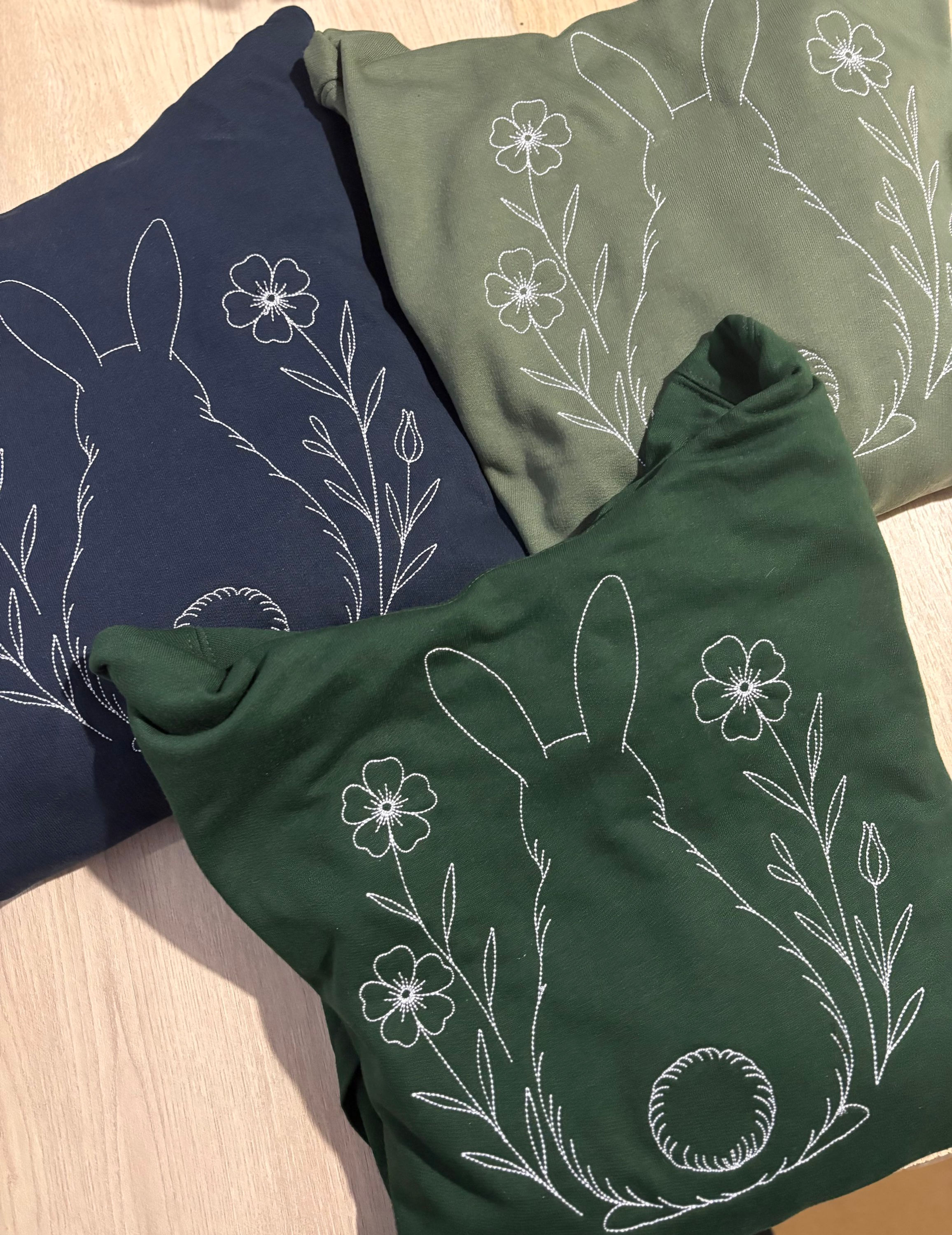 Sweatshirt | Lapinou fleuri plusieurs tailles 