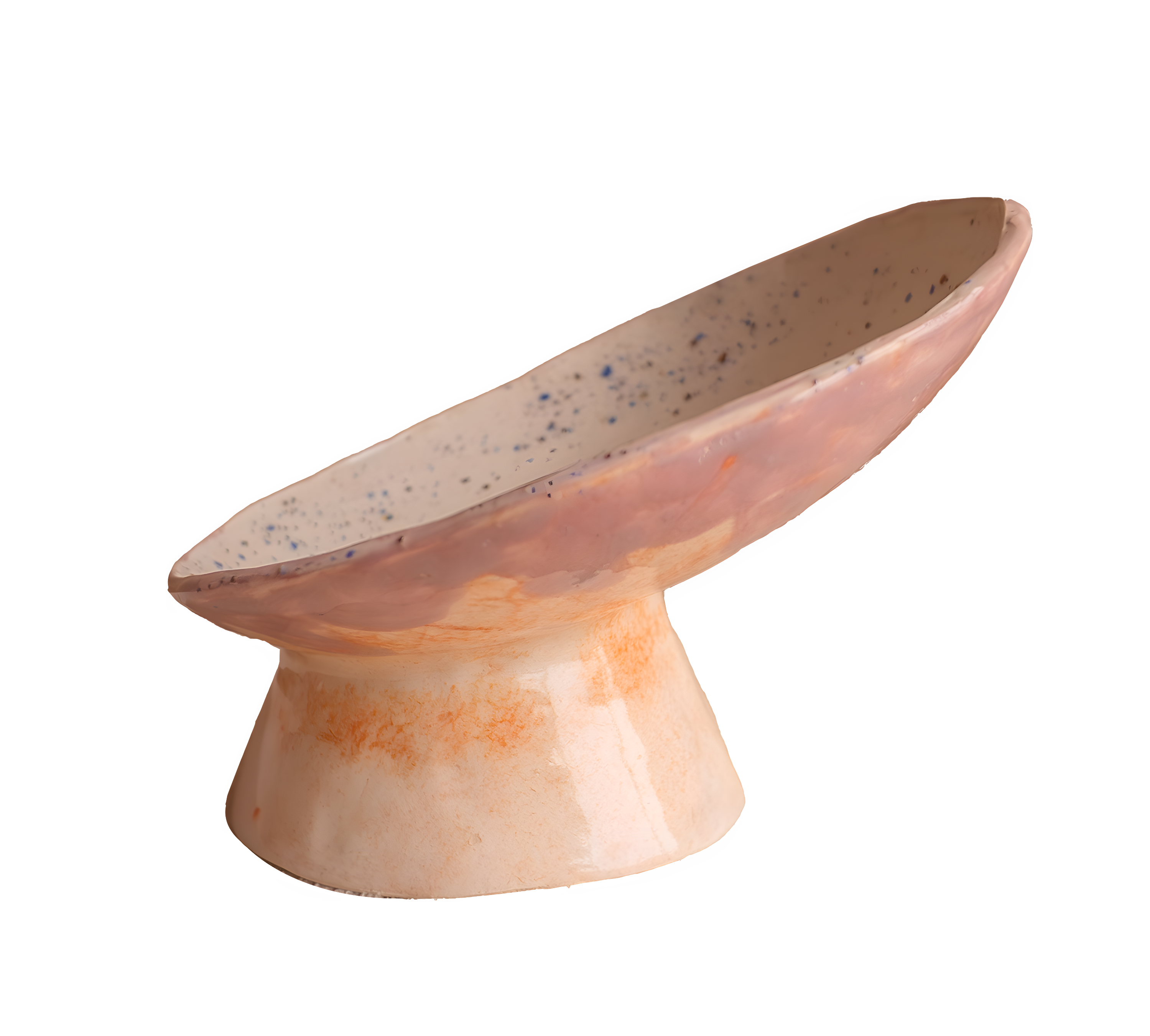 Dondurma Desenli Yükseltilmiş Seramik Mama Kabı — 14 cm | Kuimo