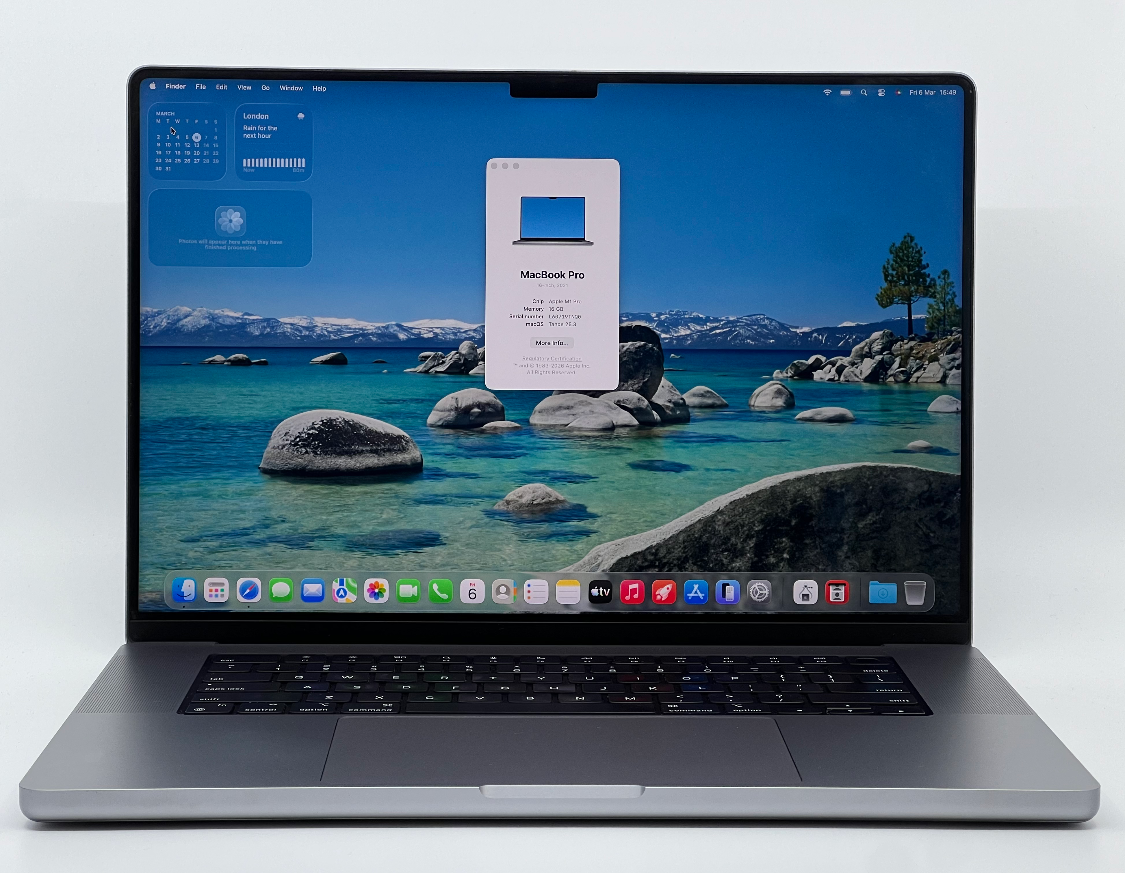 MacBook Pro 16" 2021 M1 Pro Processor 16GB RAM 512GB SSD