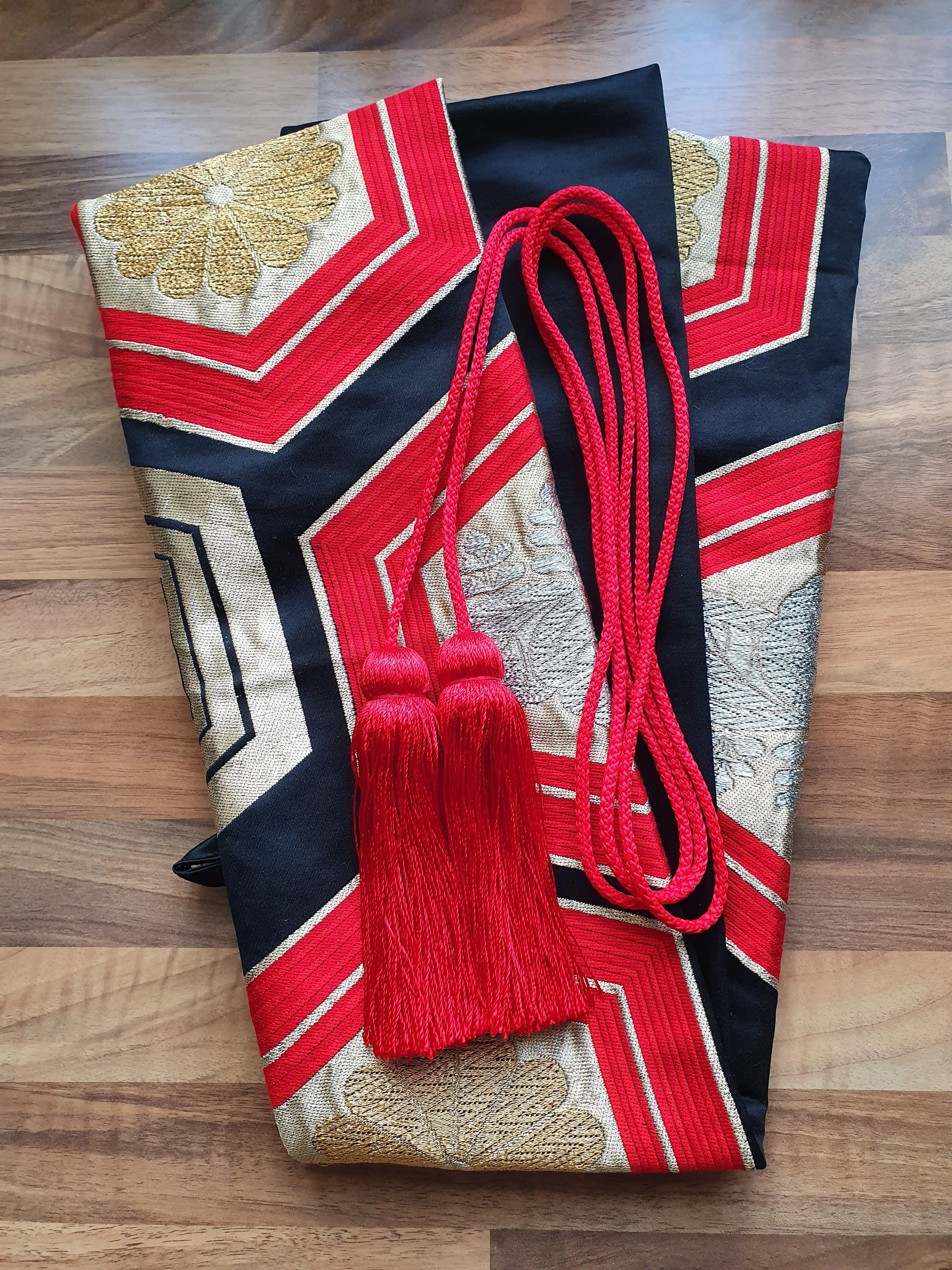 Black, red, gold