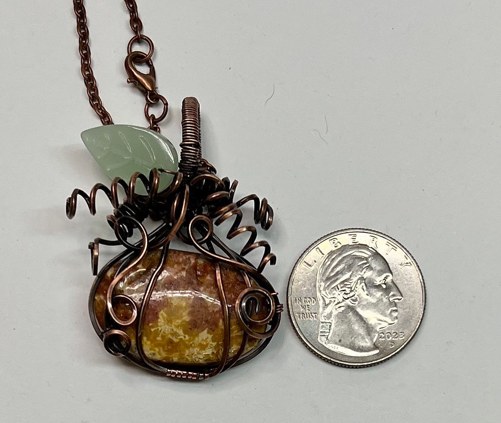 Thumbnail: Fossil Jasper Pumpkin Pendant 