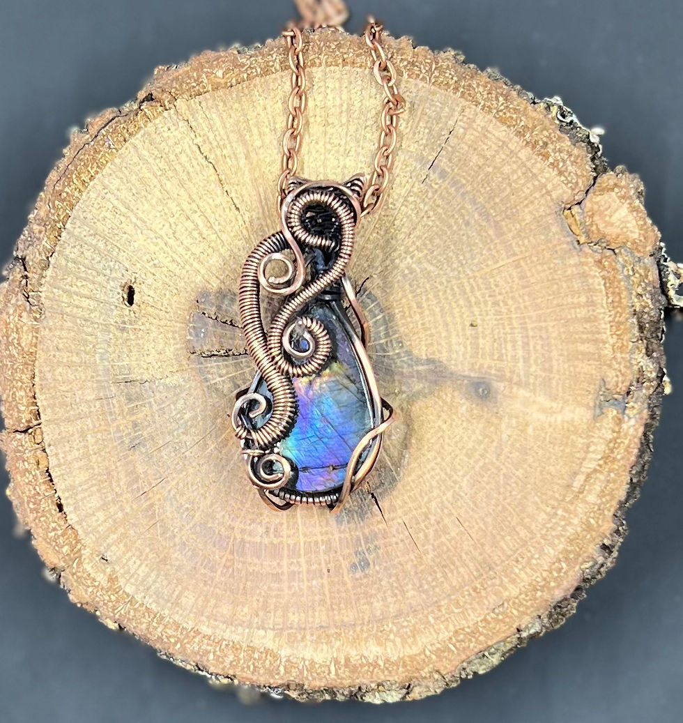Thumbnail: Purple Labradorite Copper Pendant 