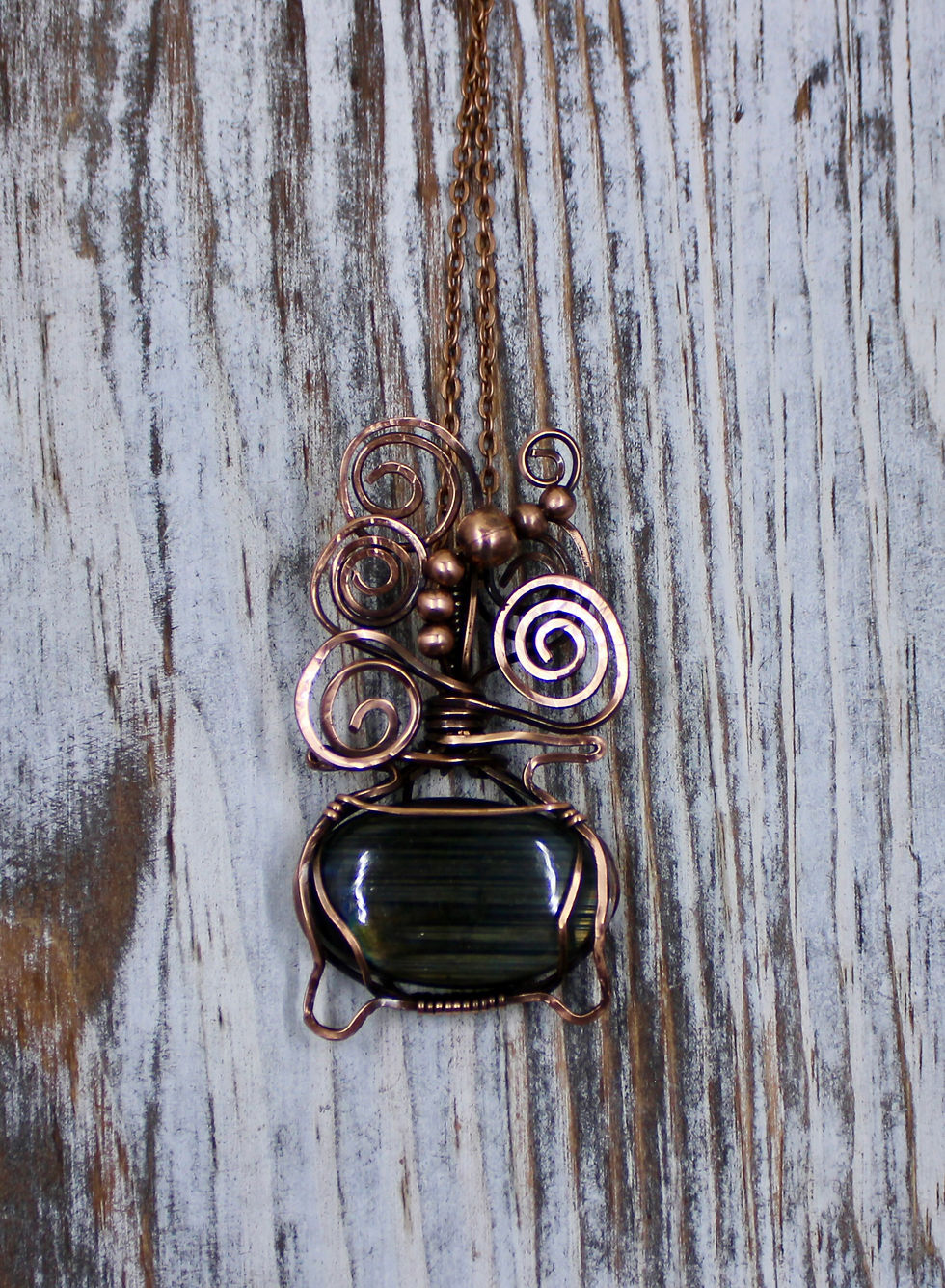 Thumbnail: Multi Flash Labradorite Cauldron Pendant