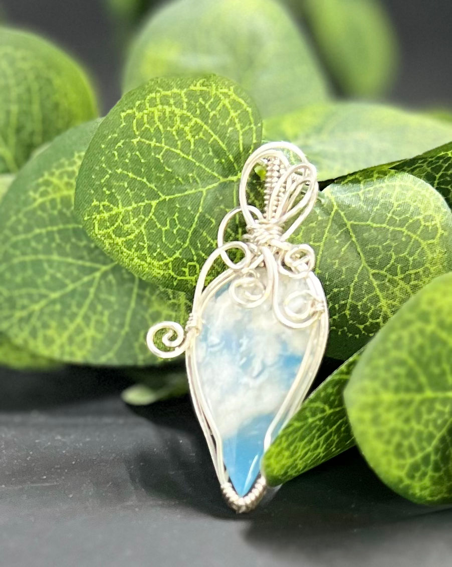 Thumbnail: Plume Agate in Sterling Silver 