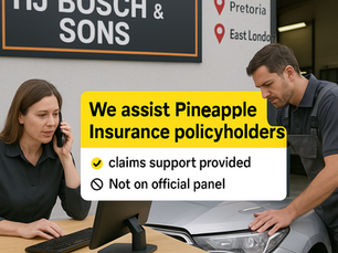 Pineapple Insurance Car Repairs in Pretoria