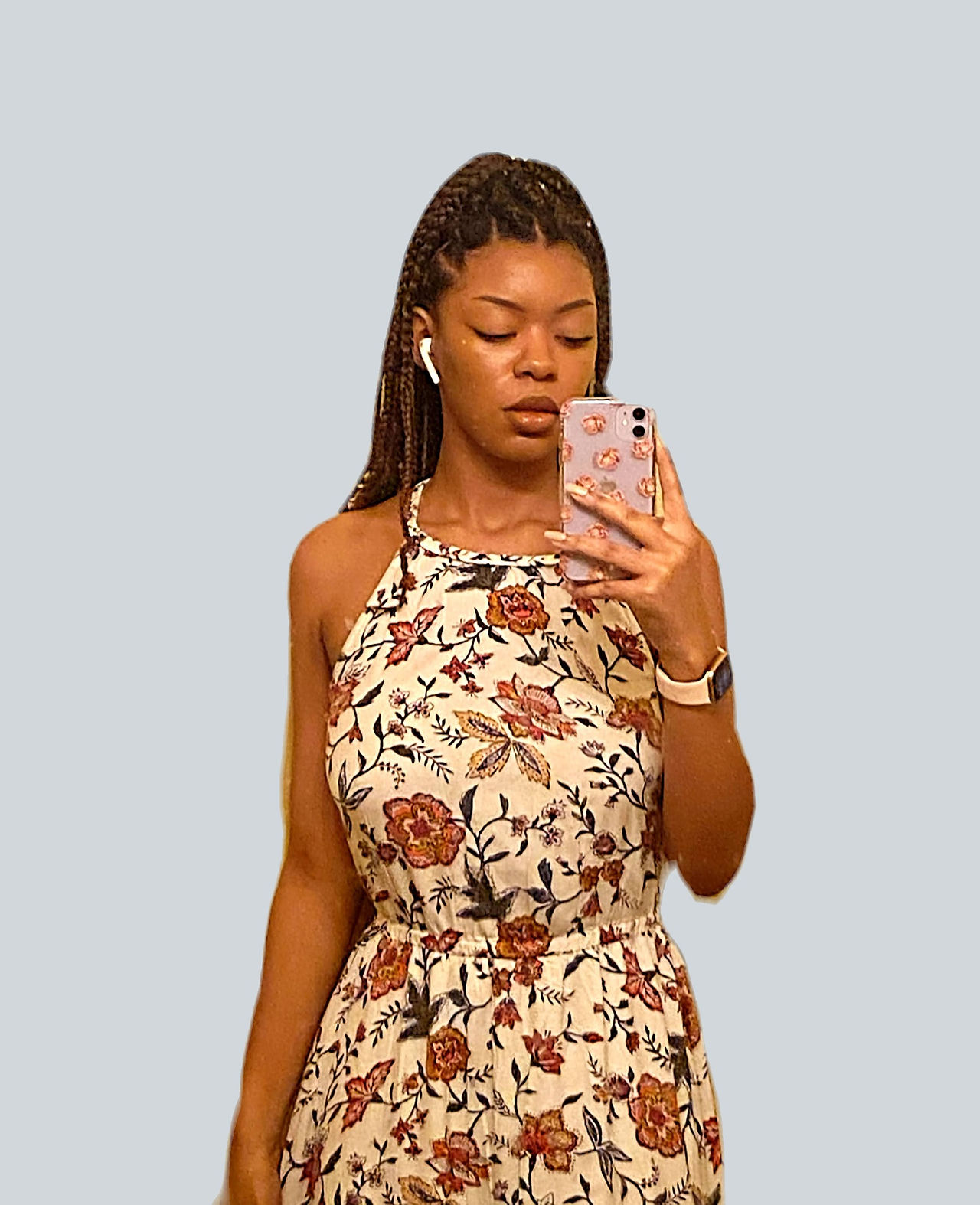 Waist-Defined Braided-Strap Ma