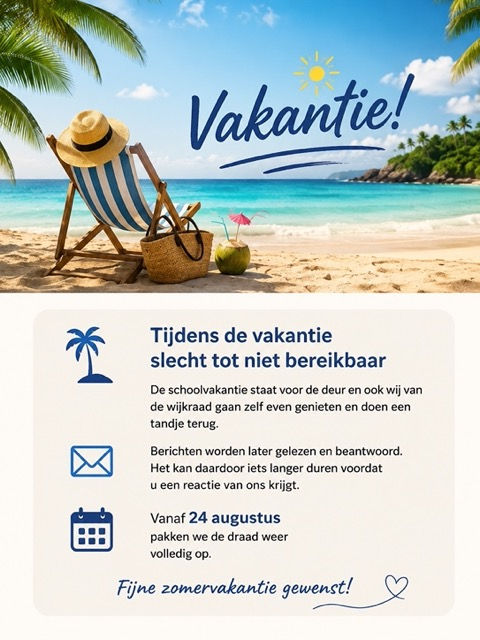 Vakantietijd...