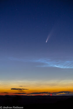 The Comet At Sunset