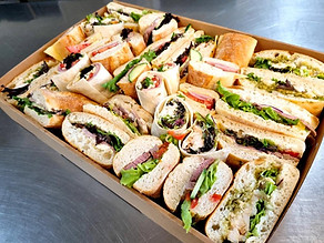 Wraps and Turkish rolls platter for catering delivery