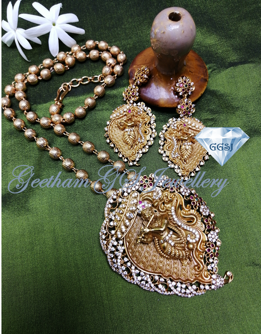 Murali Krishna Designer Neckchain with Earrings