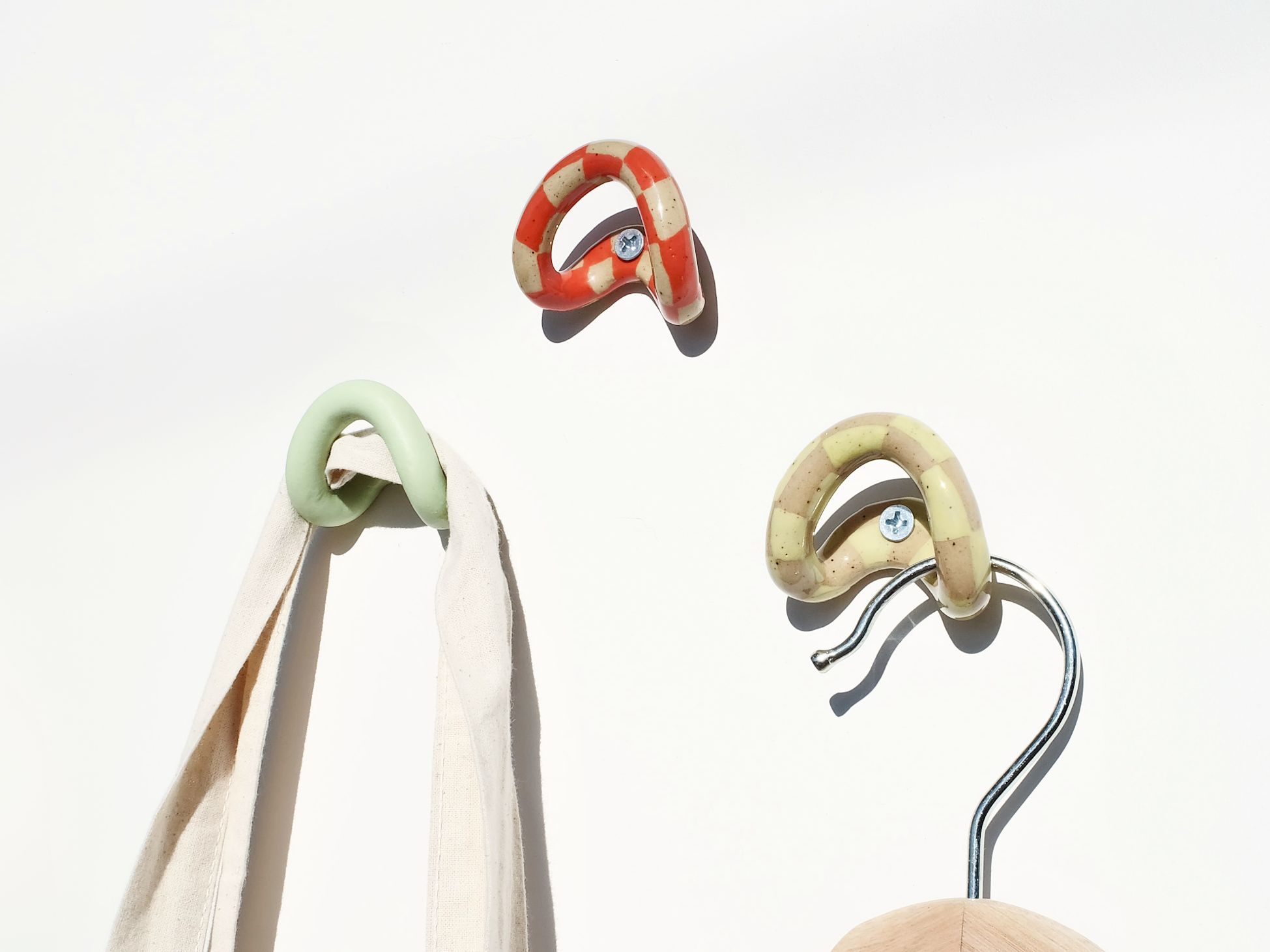 Ceramic Wall Hooks - Garden Picnic Series