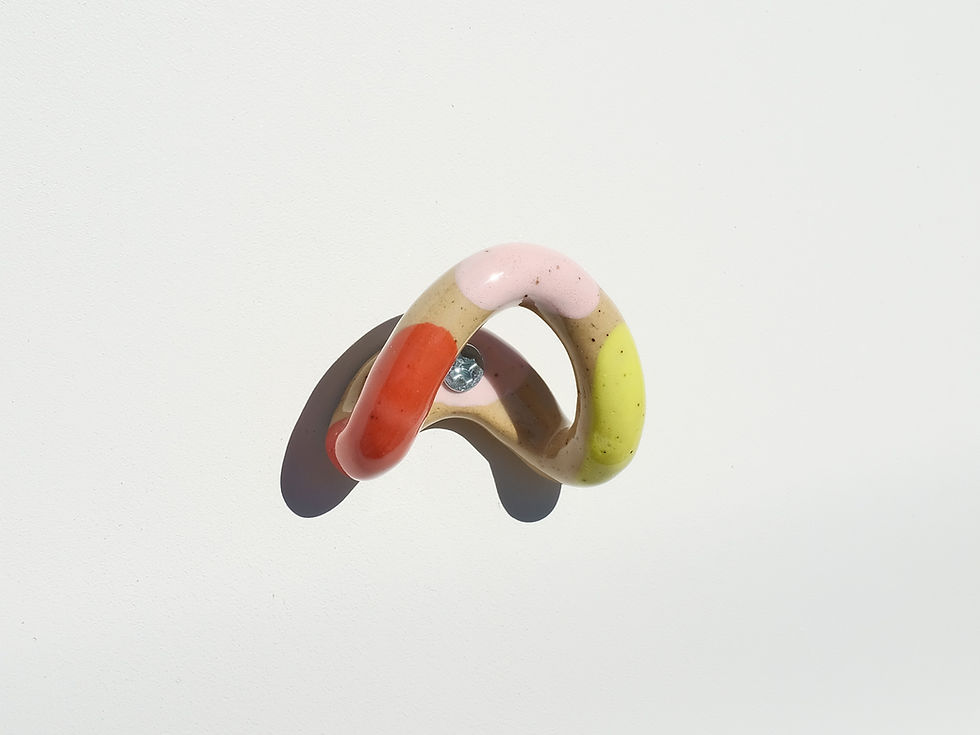 Thumbnail: Ceramic Wall Hooks - Abstract Block Series