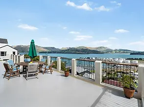 Coastal home deck real estate photography in Canterbury