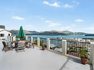 Coastal home deck real estate photography in Canterbury