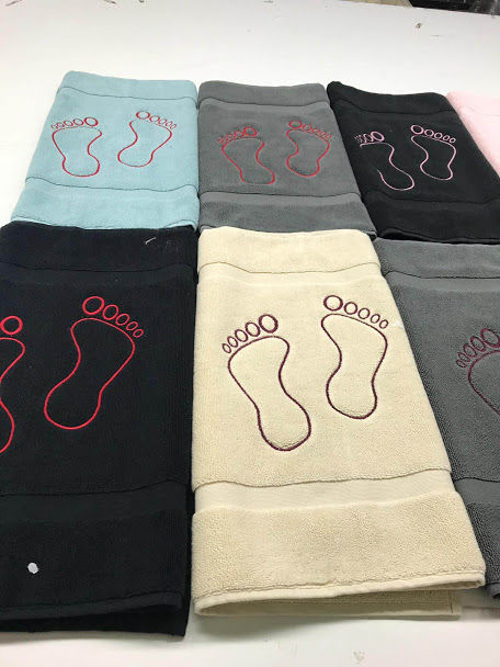 nakışlı ayak havlusu