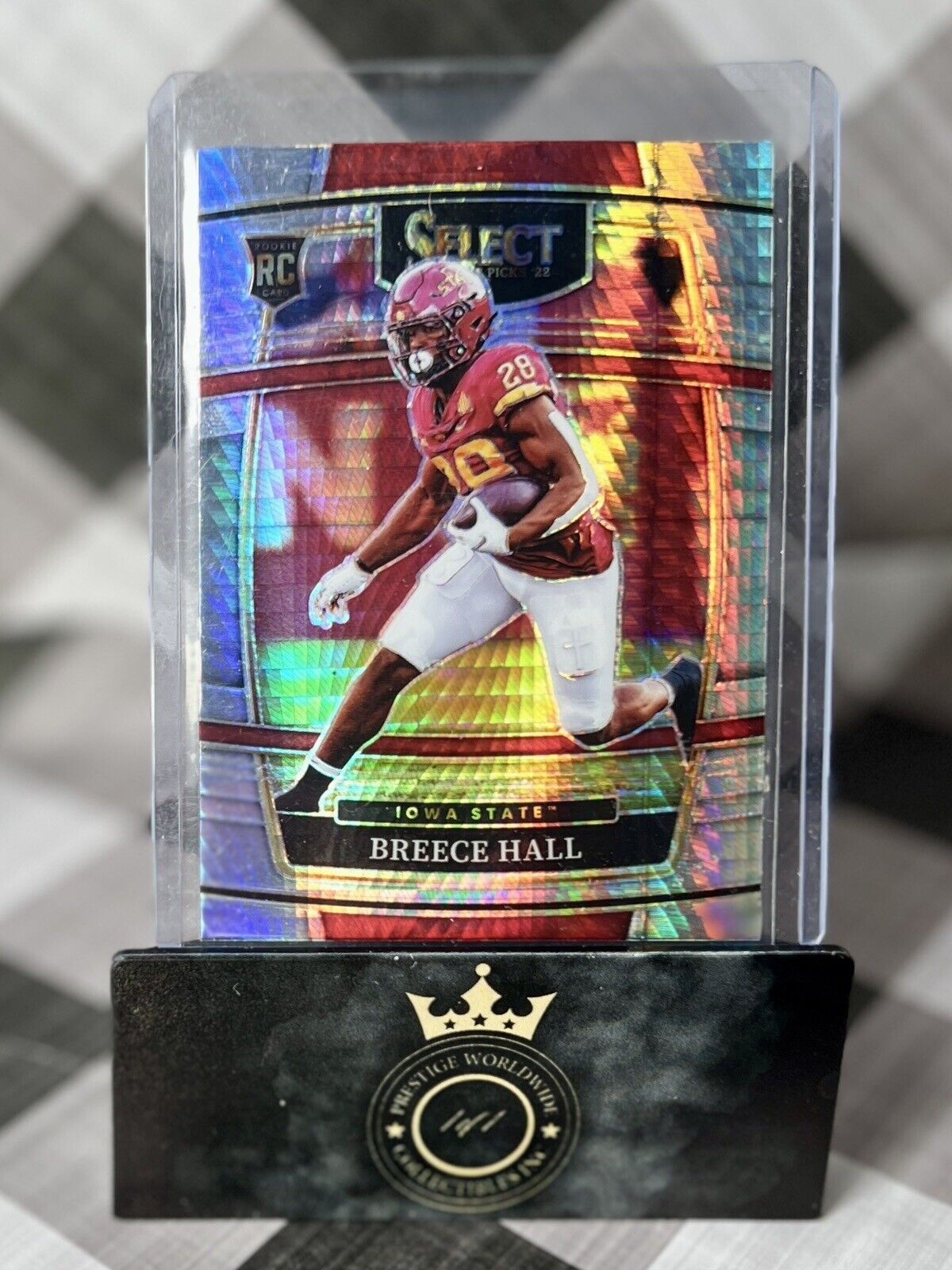 Breece Hall 2022 Select Draft Picks Concourse Rookie Hyper Prizm #12 Jets & ISU