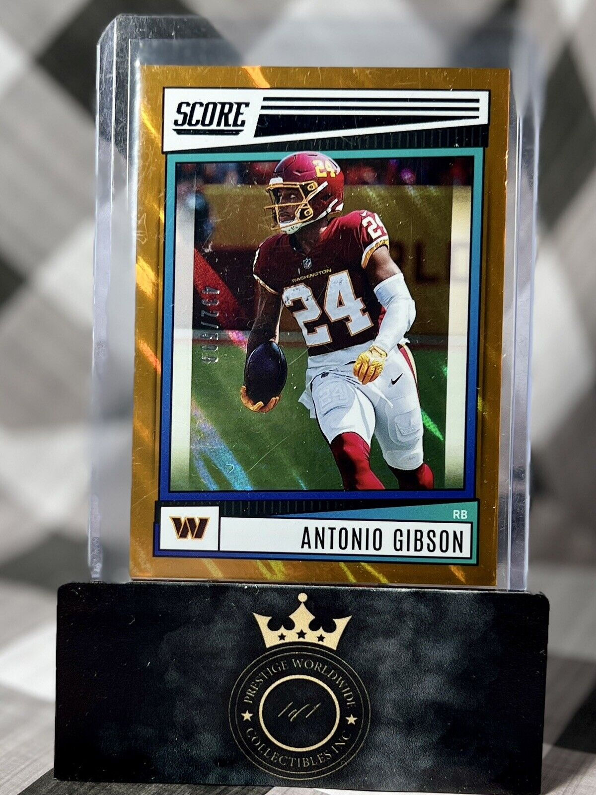 Antonio Gibson 2022 Panini Score Dots Red /499 #255 Washington Commanders