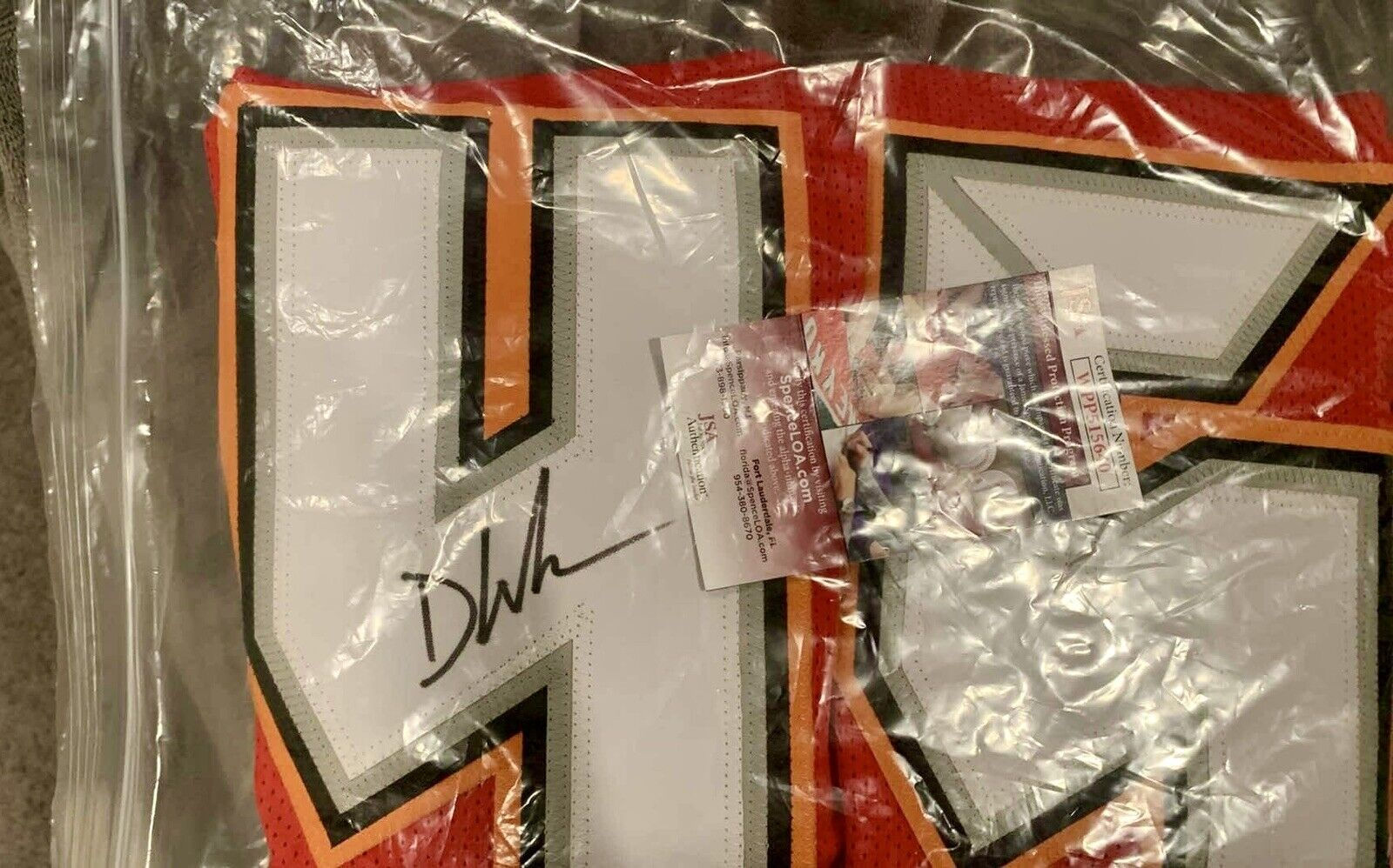 Autographed/Signed Devin White Tampa Bay Red Football Jersey JSA COA