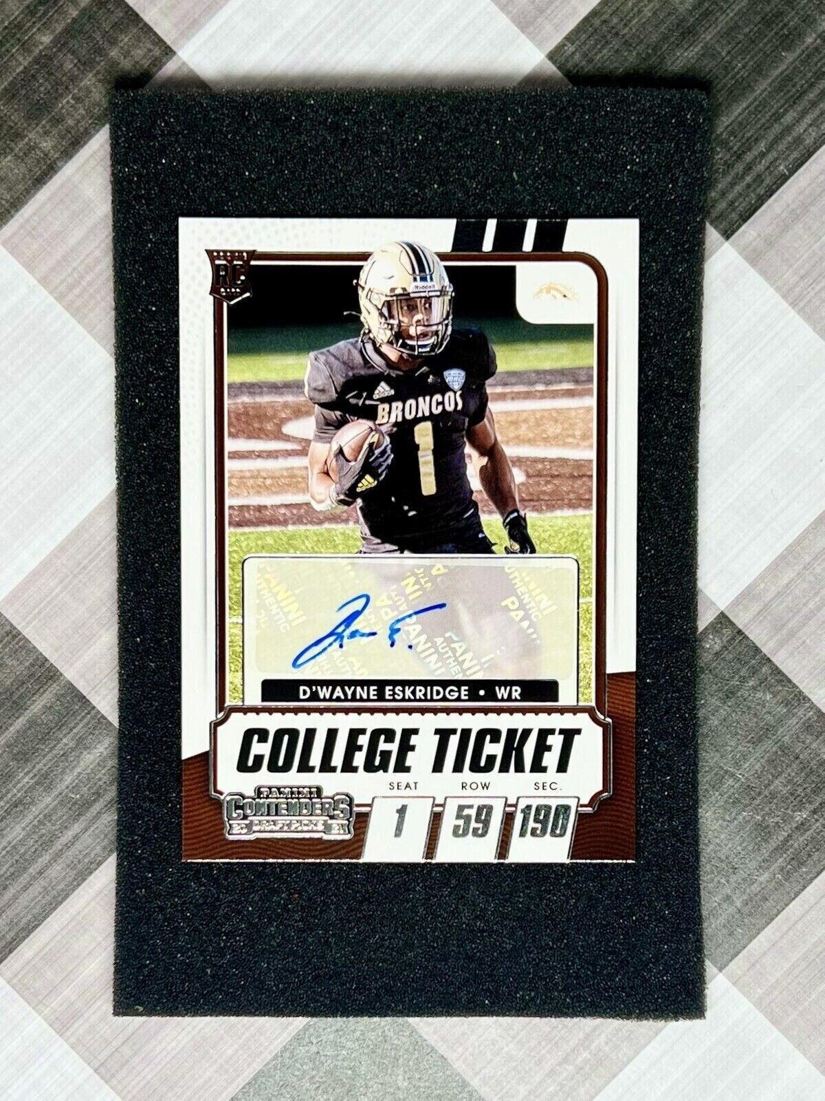 D’WAYNE ESKRIDGE 2021 Panini Contenders DP College Ticket Rookie AUTO #148 RC
